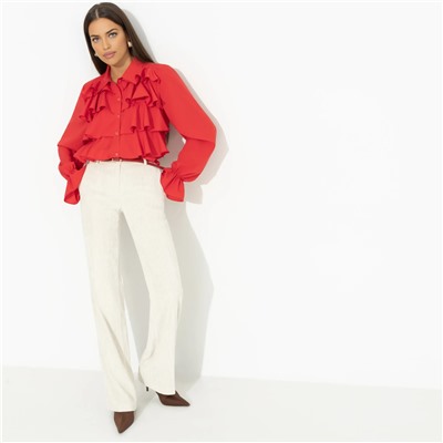 Блуза эффектная, Гипнотический стиль (красная)