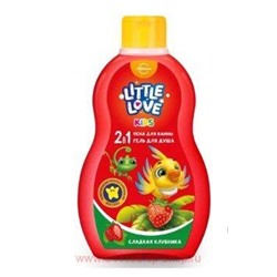 Свобода Little love Пена для ванны детская + гель для душа 2в1 Сладкая клубника 400 мл