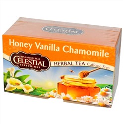 Celestial Seasonings, Травяной чай, без кофеина, мед, ваниль и ромашка 20 чайных пакетиков, 1.7 унции (47 г)