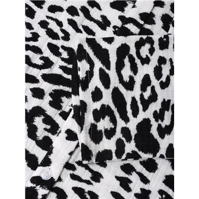 Пижама женская (рубашка, брюки) KAFTAN «Муслин: leopard», размер 48-50