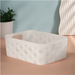 Органайзер для хранения «WAVE», с ручками, 1 секция, 27×20×10 см, МИКС