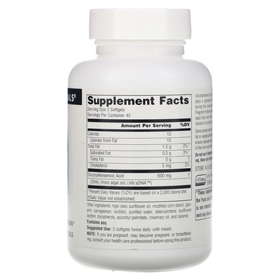 Source Naturals, Neuromins ДГК, 200 мг, 120 вегетарианских мягких таблеток