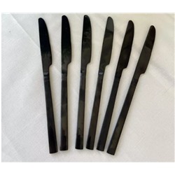 Набор столовых приборов черные на 6 персон 24 предмета