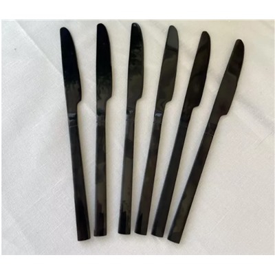 Набор столовых приборов черные на 6 персон 24 предмета