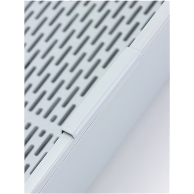 Туалет для кошек «Марсель», 50×34.5×12 с, глубокий, с сеткой, полипропилен, светло-серый