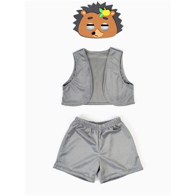 Карнавальный костюм «Ёжик», жилет, шорты, маска фетр, рост 92-116 см