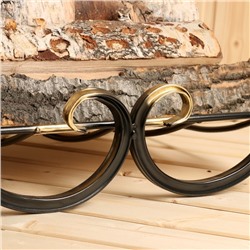 Дровница «Корзинка», 54×41×46 см, металл, чёрная