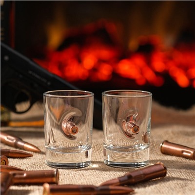 Стопки с пулей «Непробиваемые», 2 шт., 50 мл