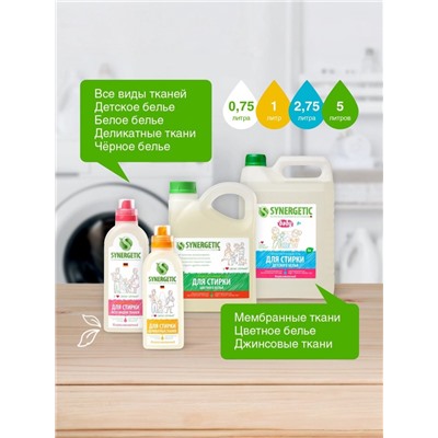 Гель для стирки Synergetic Black protect, 3.75 л