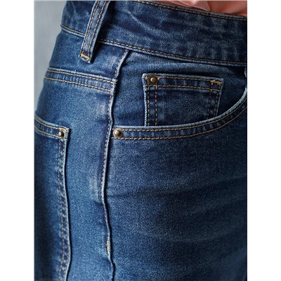 Джинсы мом фит из мягкой эластичной джинсы 13,5OZ