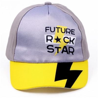 Кепка детская Future rock star, серая, р-р 54