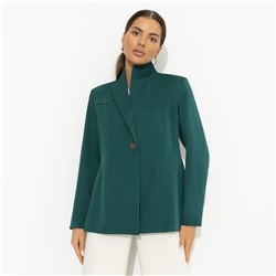 Жакет с асимметричным воротником, Дерзкий силуэт (зелёный)