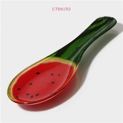 Подставка под ложку Доляна «Сладкий арбуз», 23.5×8.3×1.5 см, стекло