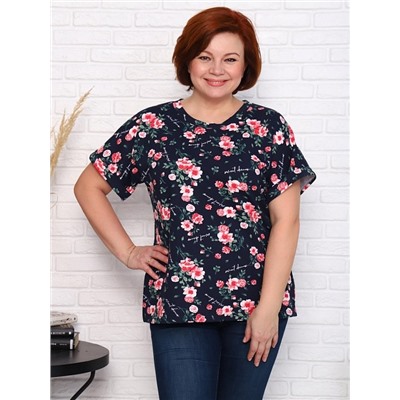 Футболка "Пион" (Синий)