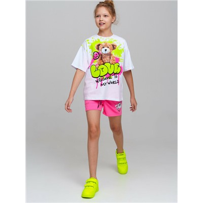 Фуфайка трикотажная для девочек (футболка)