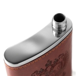 Фляжка «Герб», нержавеющая сталь, 120 мл, 4 oz