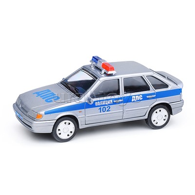Машина пластик LADA-2114 "Samara" без дв, 11 cm, пол сереьристый, в коробке