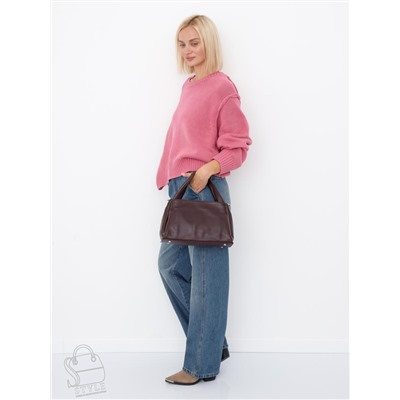 Сумка женская кожаная 0650CH wine red Polina&Eiterou