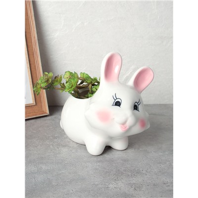 Кашпо 13х12,6 Зайчик / XN019 /уп 72/