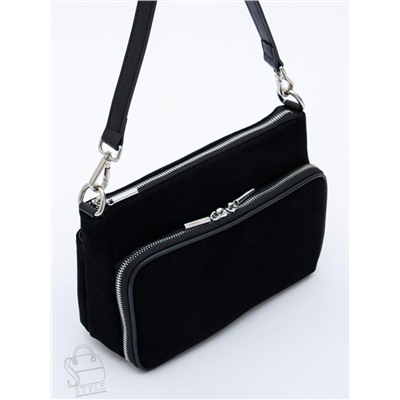 Сумка женская кожаная 8200PEF black Polina&Eiterou  в Новосибирске