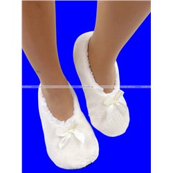 6 ПАР - Носки-тапочки внутри с мехом ОДНОТОННЫЕ женские