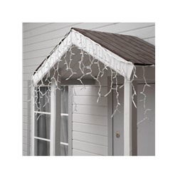 Гирлянда «Бахрома» 3×0.6 м, IP65, УМС, белая нить каучук, 108 LED, свечение синее, 220 В