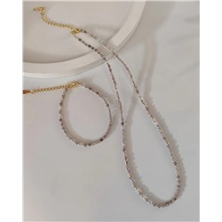 Комплект из натуральных камней и кристаллов