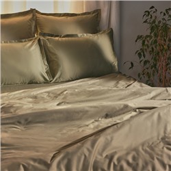 Пододеяльник 2-спальный SL Home «Олива», 180×220 см, оливковый, сатин