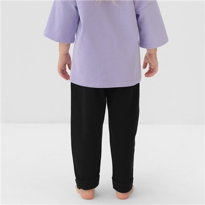 Брюки для девочки MINAKU, рост 122 см, чёрные