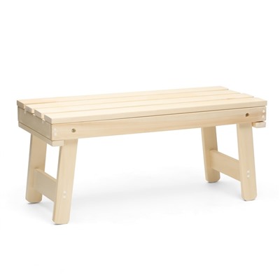 Лавка деревянная, 100×44×43 см, складная, липа