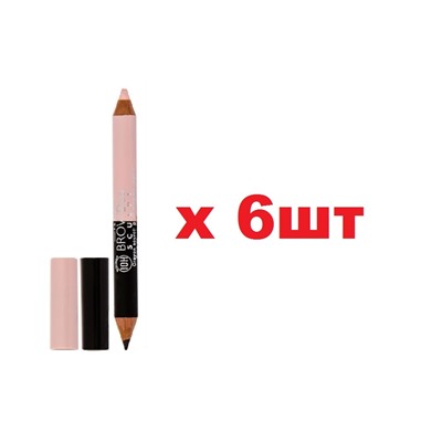 Bourjois BrowDuo Sculpt Карандаш и хайлайтер для бровей 23 Brun Brown 6шт