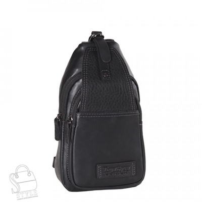 Рюкзак мужской кожаный 3014-1TR black Tough Ruder