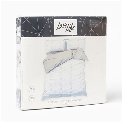 Постельное бельё евро LoveLife Summer, жатка