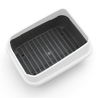 Туалет «Сима Люкс» с сеткой и бортом 30×39×19 см, серый