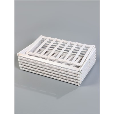 Подставка для цветов Greengo, 6 полок, 50 × 25 × 110 см, напольная, бамбук, белая