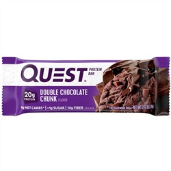 Quest Nutrition, QuestBar, Protein Bar, Double Chocolate Chunk, 12 Bars, 2.12 oz (60 g) Each