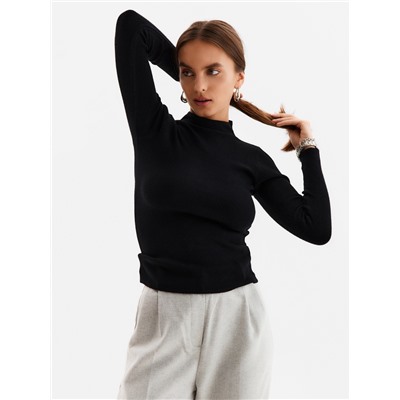 Джемпер женский с горлом MINAKU, чёрный, размер 42-44
