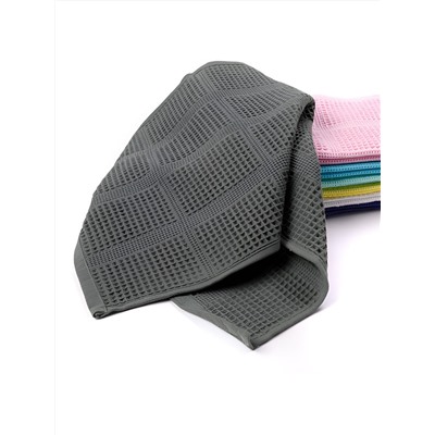 Полотенце вафельное гладкокрашеное - Серый