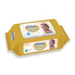 DS180 Влажные салфетки детские Palmbaby с клапаном, 80 листов. Алоэ и ромашка