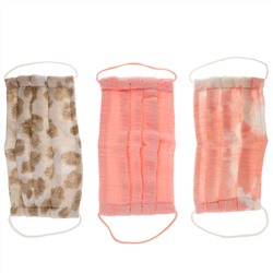 Kitsch, маски для лица многоразового использования из 100% хлопка, розовые, 3 шт. в упаковке