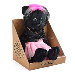 Кошка Фло в кожаной жилетке и юбке В27