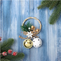 Украшение ёлочное «Зимнее волшебство. Настроение», новогоднее, 13×8 см, в виде венка