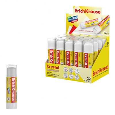 Клей-карандаш 15 гр PVP CRYSTAL 11007 ErichKrause