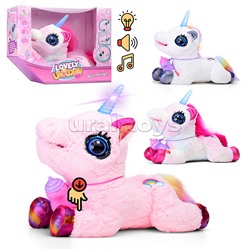 Лошадка "Сказочный единорог" (поет, пьет молоко, издает звуки) в коробке