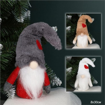 Новогоднее украшение Гном 30х8 см / GH-02 /уп 30/