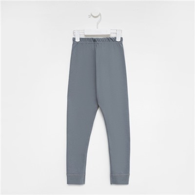 Легинсы термо для девочки, серо-голубые, рост 140-146 см