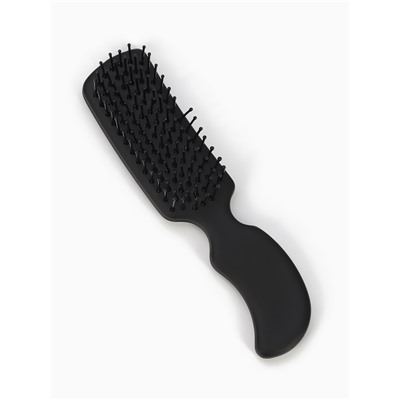 Расчёска массажная, 3×13.8 (±1) см, чёрная