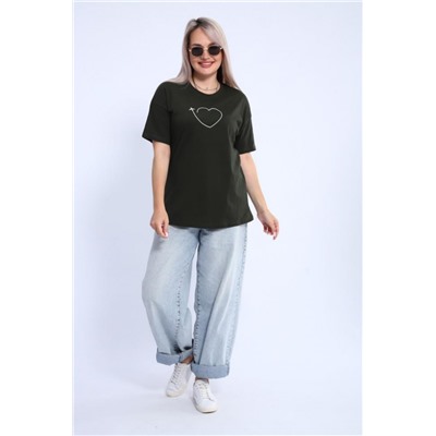 Футболка женская ФЖ0062А (Темный хаки)