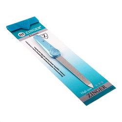 Zinger Пилка для ногтей металлическая с алмазным напылением / Classic FB-40(5") aqua emb. №3, синий 2324