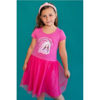 Платье 22763 Barbie кор. рукав (Розовый)